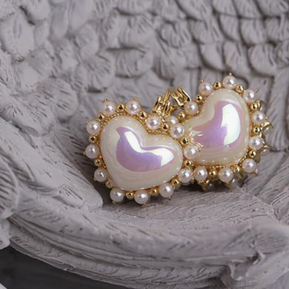Heart Rhinestone Earrings - Picture 6 of 6